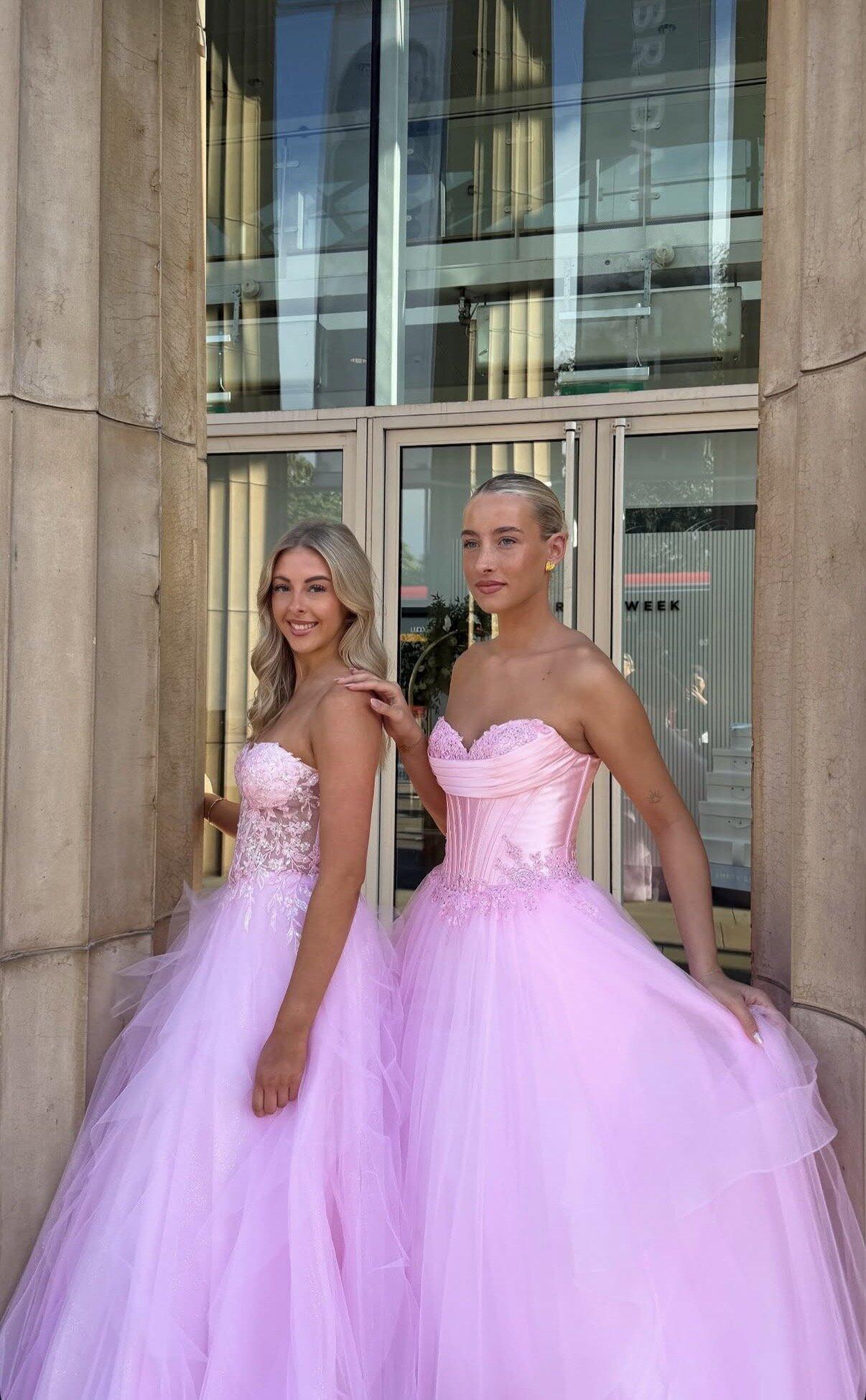Pink volánková róba so satenovým živôtikom